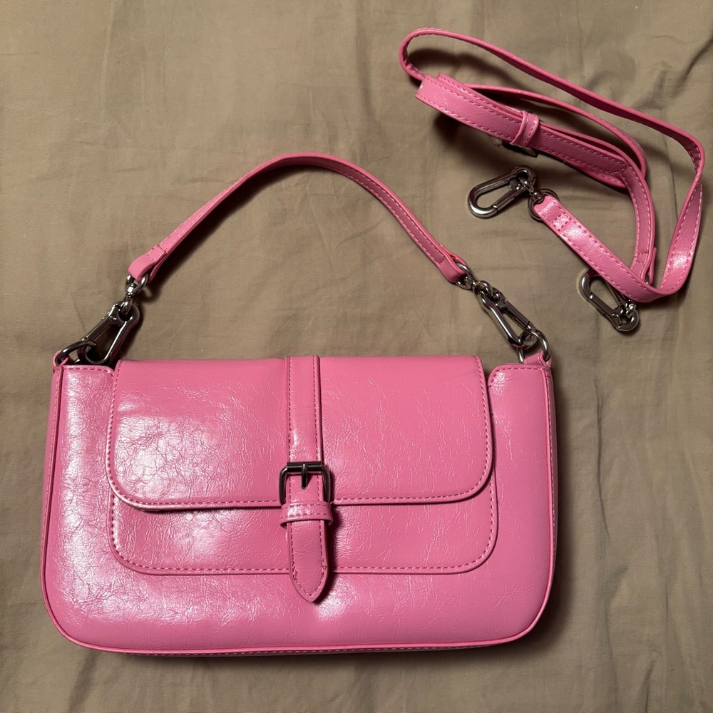 Pink Leather Women's Bag